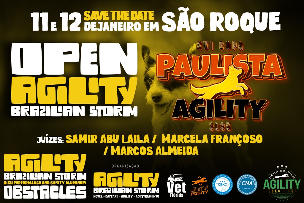 2º Open Agility BrazilianStorm e 1ª Etapa – XVI Copa Paulista de Agility